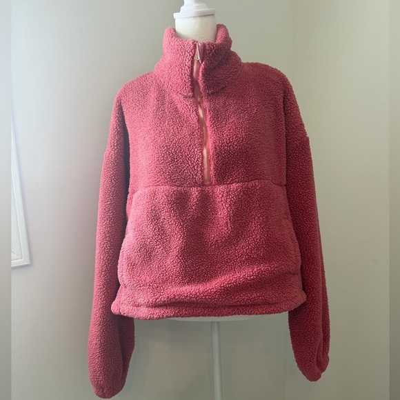 Before You Sweaters - Before You Size S Cozy Pink Fleece Pullover